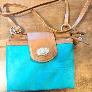 Stylish Brown and Blue Women's Bag